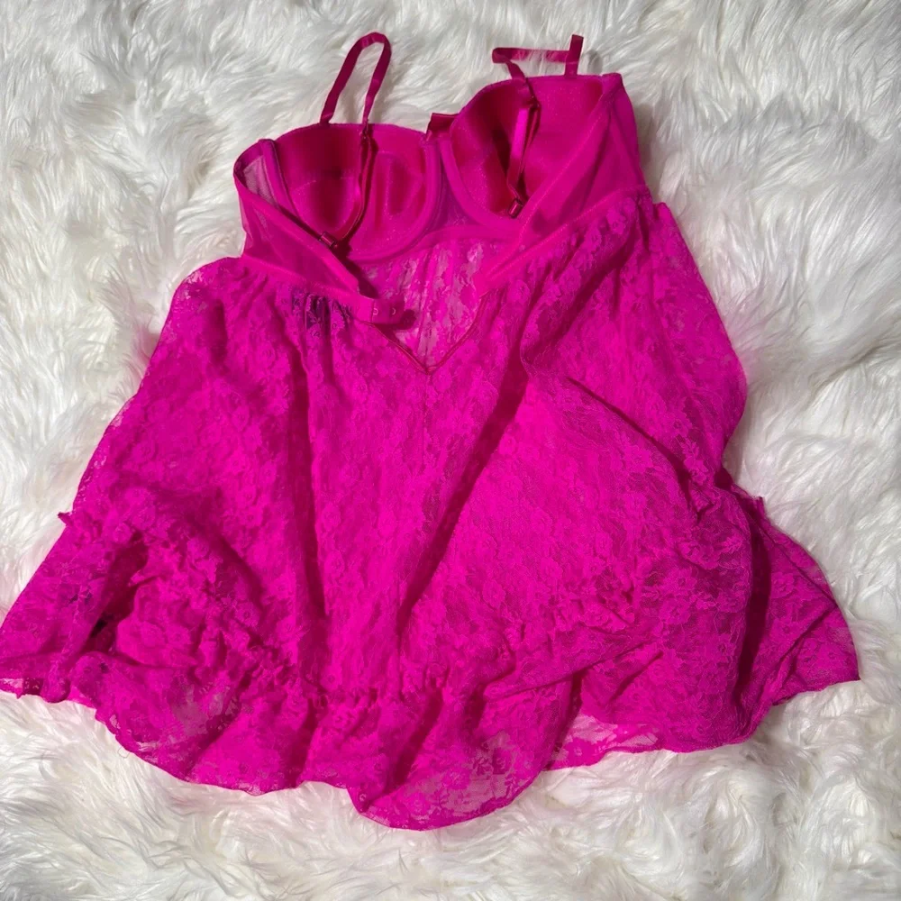 La Senza‎ pink lace lingerie top size M - Picture 2 of 3